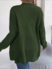 Chunky Knit Open Front Cardigan with Pockets  Style Ratio