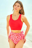 Two-Tone Tied Two-Piece Swimsuit  Style Ratio