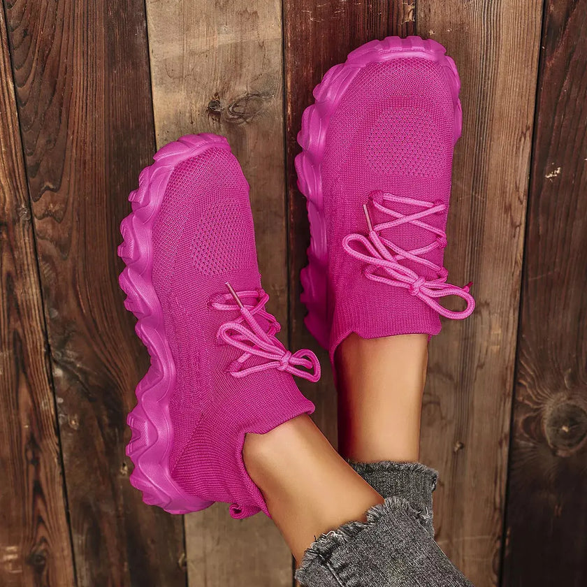 Round Toe Lace Up Athletic  Style Ratio
