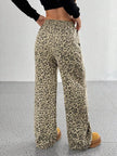 Full Size Leopard Print Wide Leg Pants Plus Size  Style Ratio