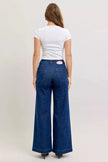 Judy Blue High-Waisted Retro Wide Jeans with Patch Pkts & Twisted Seams  Style Ratio
