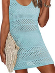 Crochet Knit Cover-Up Dress with Side Slit  Style Ratio