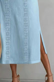 Sleeveless Side Slit Dress with Pockets  Style Ratio