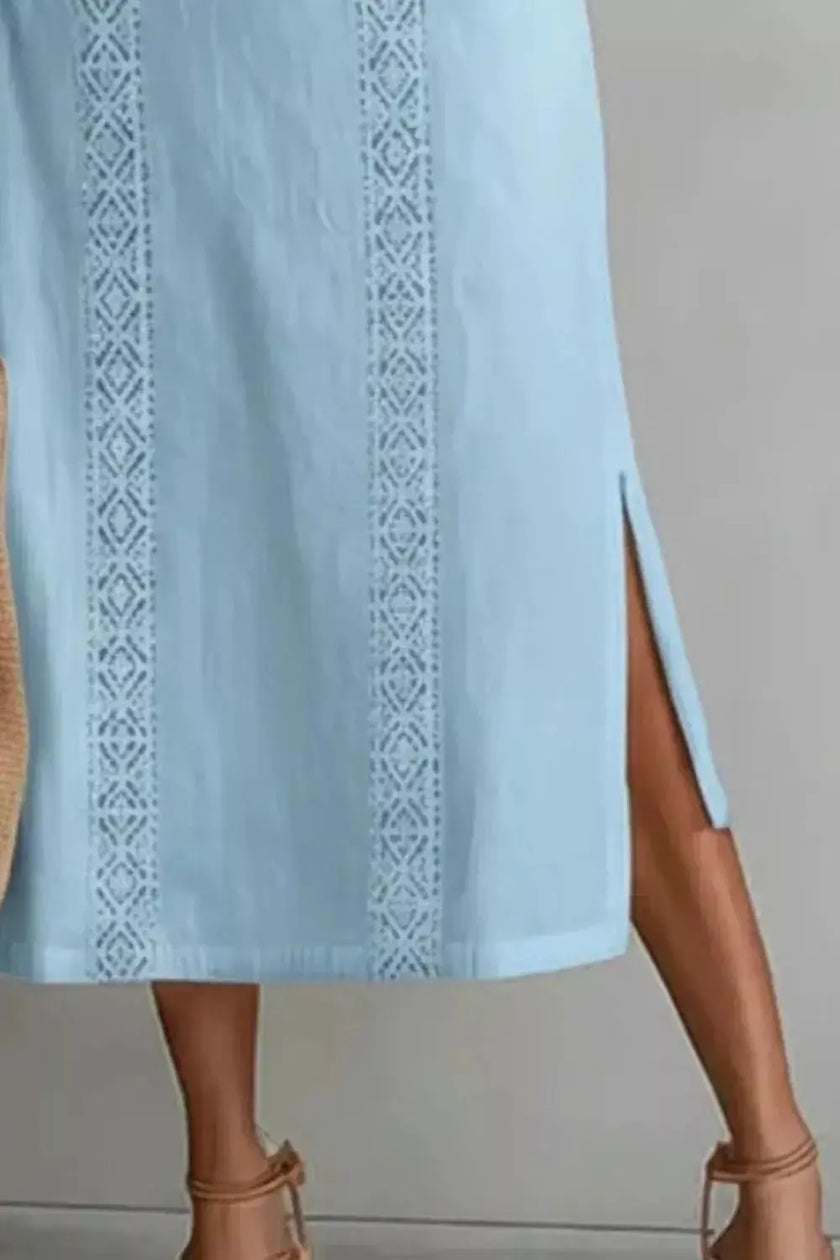 Sleeveless Side Slit Dress with Pockets  Style Ratio