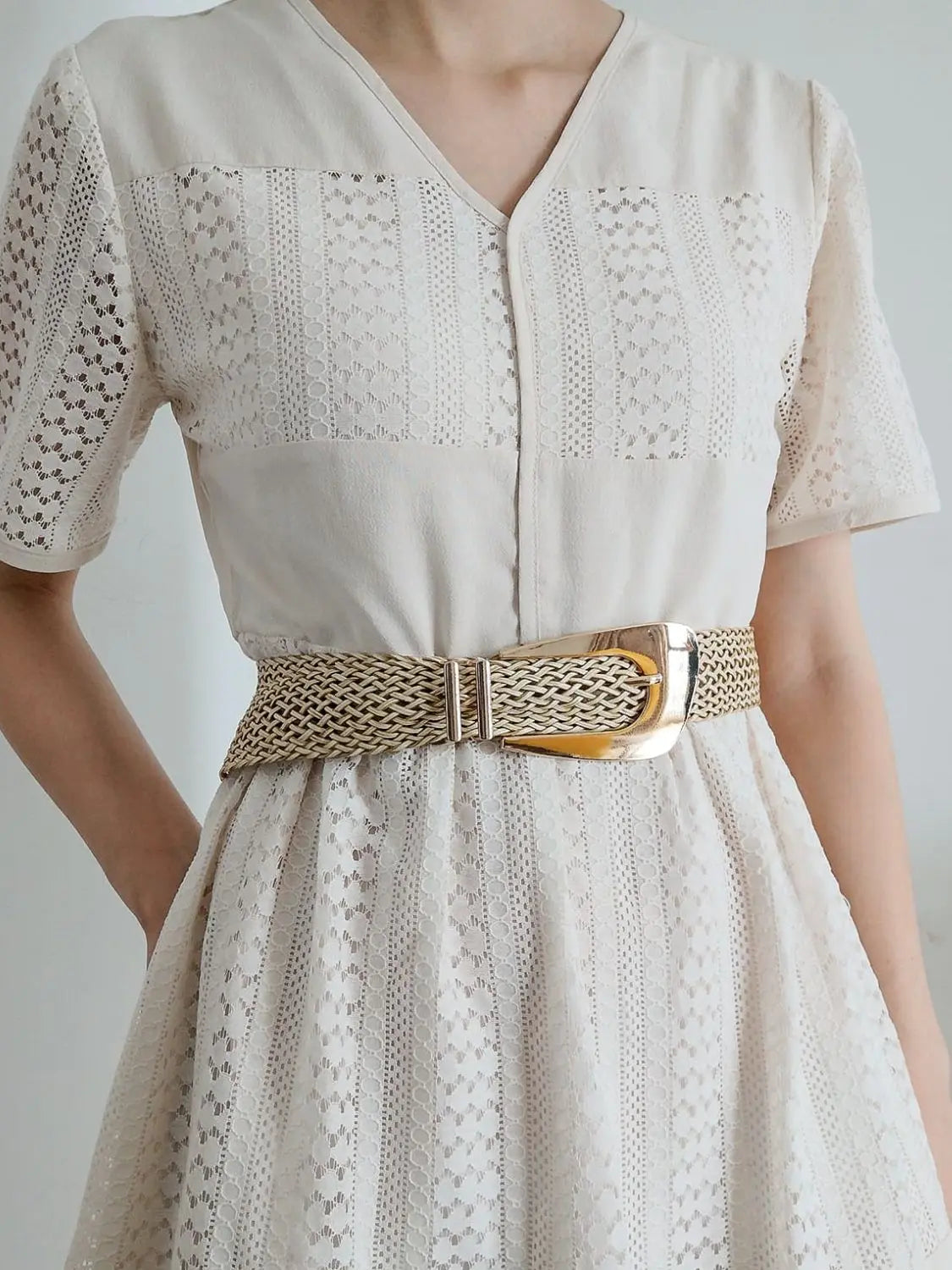 Irregular Buckle Braid Belt  Style Ratio