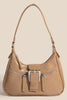 Fame Large Buckle Triple Zipper Hand Bag  Style Ratio