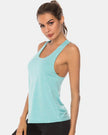 Full Size Scoop Neck Wide Strap Active Tank  Style Ratio