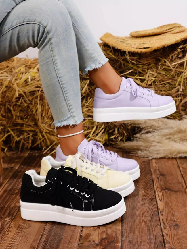 Lace Up Platform Sneakers  Style Ratio
