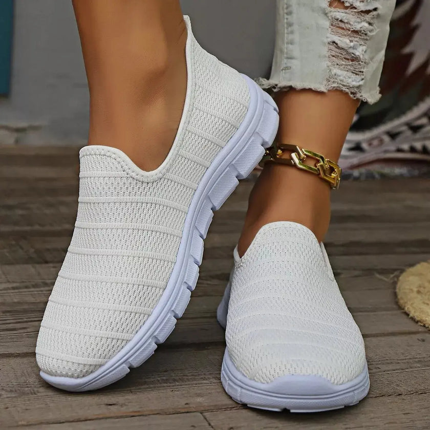 Round Toe Mesh Slip-Ons  Style Ratio