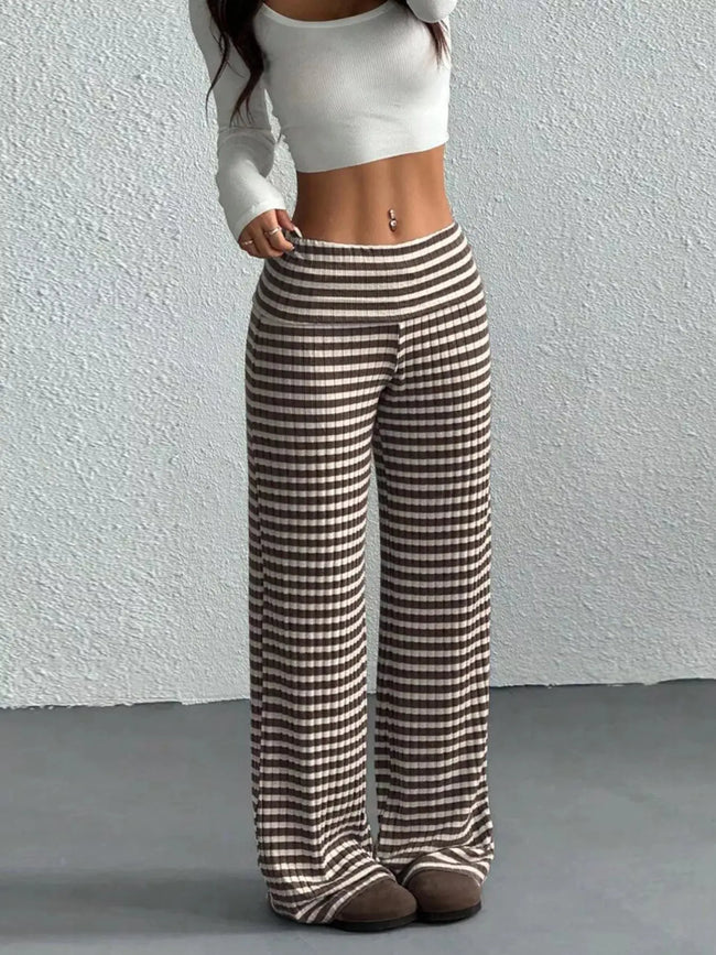Striped Wide Leg Pants  Style Ratio