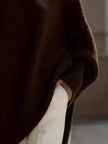 Ribbed Batwing Sleeve Oversized Sweater  Style Ratio