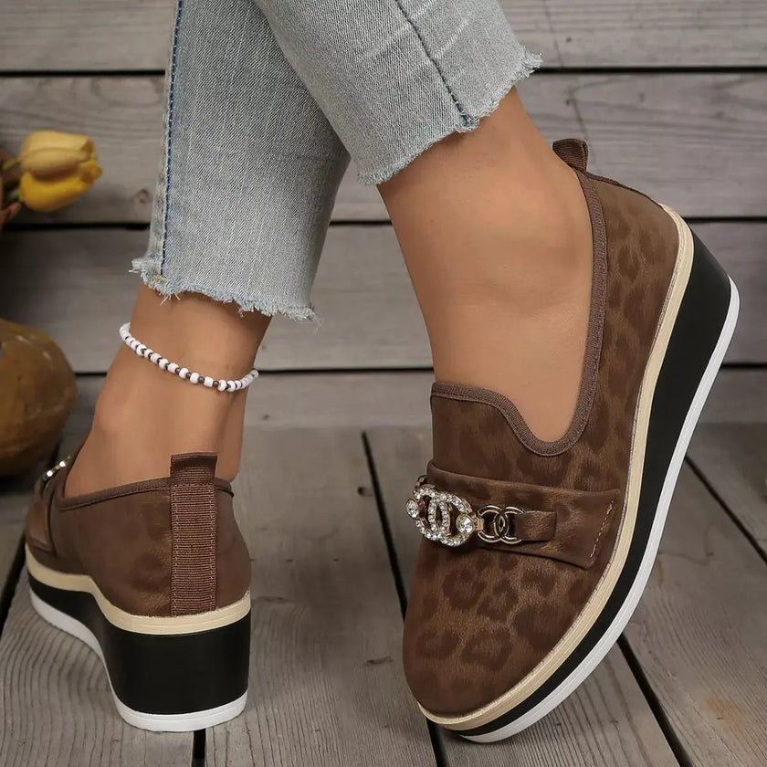 Leopard Print Platform Loafers  Style Ratio
