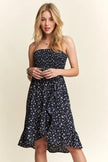 Adora Floral Tube Dress with Pockets Trendsi
