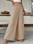 Smocked Waist Wide Leg Pants - Style Ratio