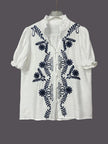 Embroidered Puff Sleeve Blouse  Style Ratio