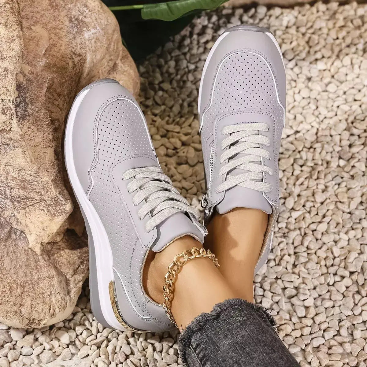 Lace Up Wedge Sneakers  Style Ratio