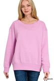 Zenana Fleece Boat Neck Sweatshirt  Style Ratio