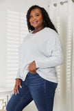 Double Take Seam Detail Round Neck Long Sleeve Top  Style Ratio