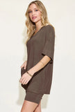 Basic Bae Full Size V-Neck Drop Shoulder Shirt and Shorts Loungewear  Style Ratio