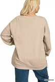 Zenana Full Size Fleece Hi-low Boyfriend Sweatshirts with Pockets  Style Ratio