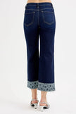 RISEN Mid Rise Fit Crop Wide With Printed Cuff Jeans  Style Ratio