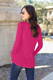 Basic Bae Full Size Round Neck Long Sleeve Shirt  Style Ratio