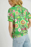 Umgee Retro Floral Puff Sleeve Blouse  Style Ratio