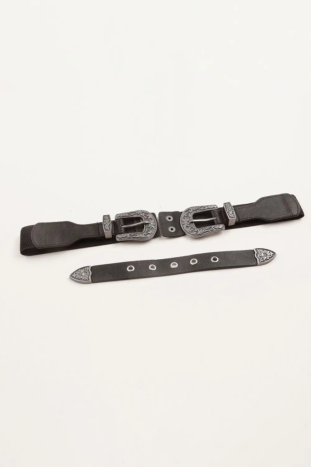Symmetrical Zinc Alloy Buckle PU Leather Belt  Style Ratio