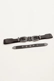 Symmetrical Zinc Alloy Buckle PU Leather Belt  Style Ratio