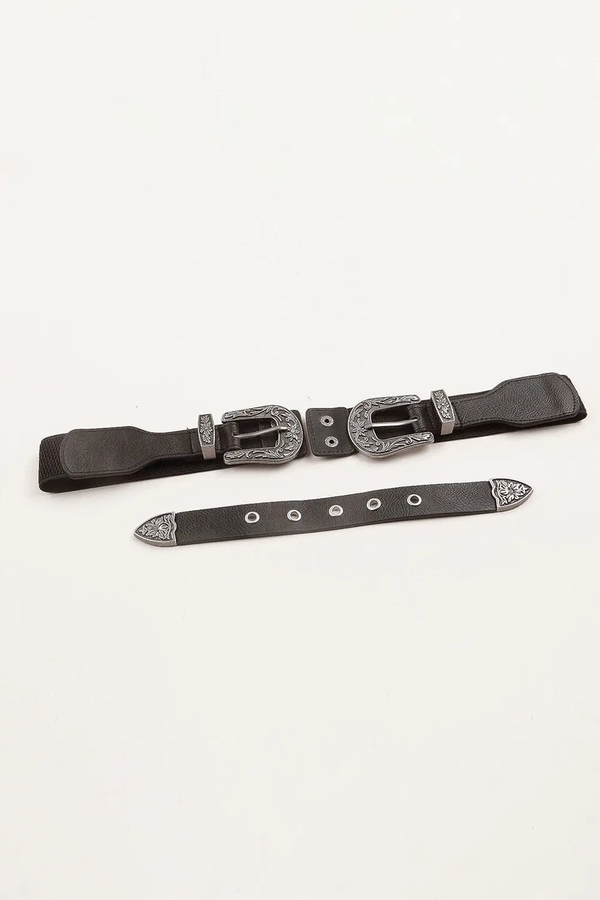 Symmetrical Zinc Alloy Buckle PU Leather Belt  Style Ratio