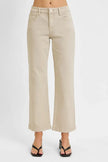 RISEN Full Size Tummy Control Mid Rise Ankle Straight Jeans  Style Ratio