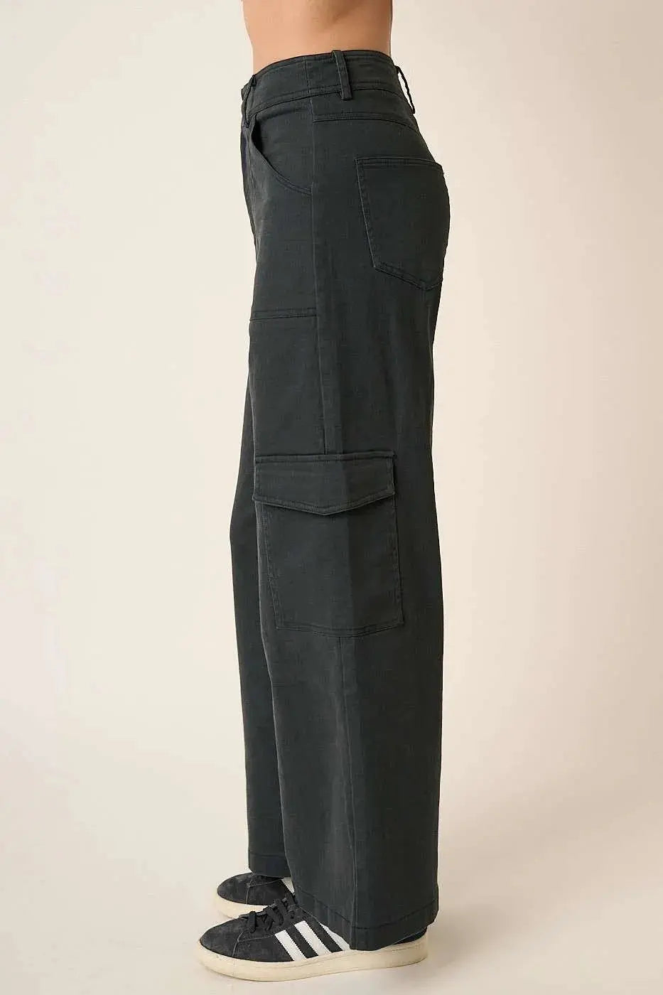 Mittoshop High Waist Pants with Cargo Pockets  Style Ratio