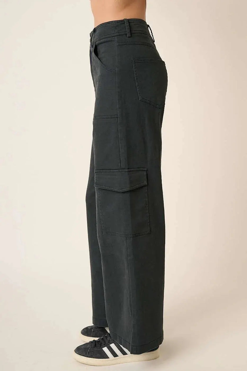 Mittoshop High Waist Pants with Cargo Pockets  Style Ratio