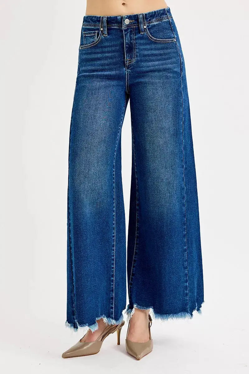 RISEN Full Size High Rise Ankle Wide Jeans  Style Ratio