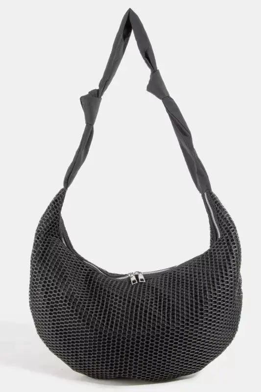 Fame Textured Mesh Knot Shoulder Bag  Style Ratio