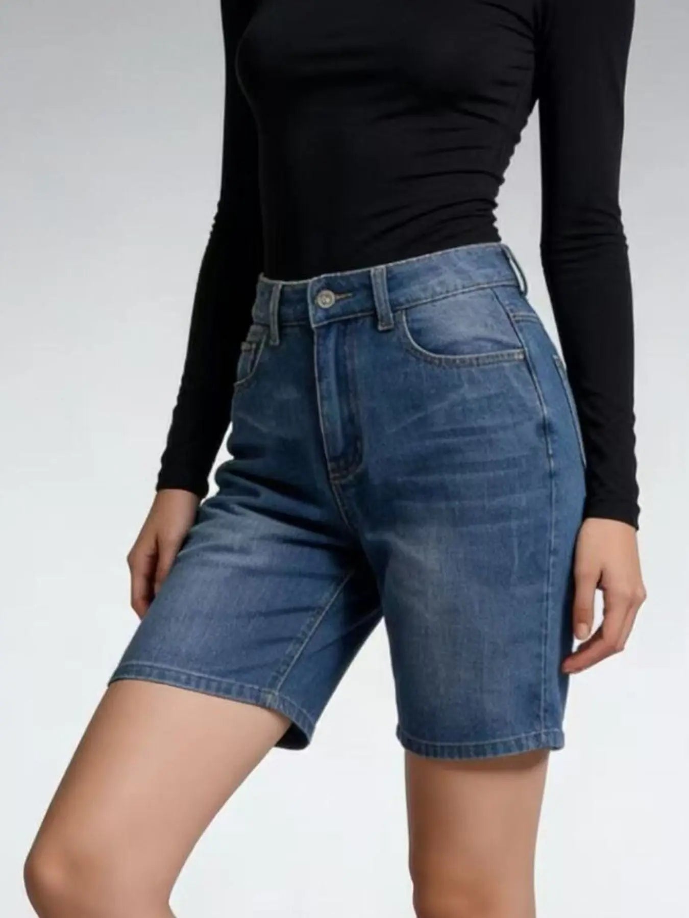 High Waist Denim Shorts  Style Ratio