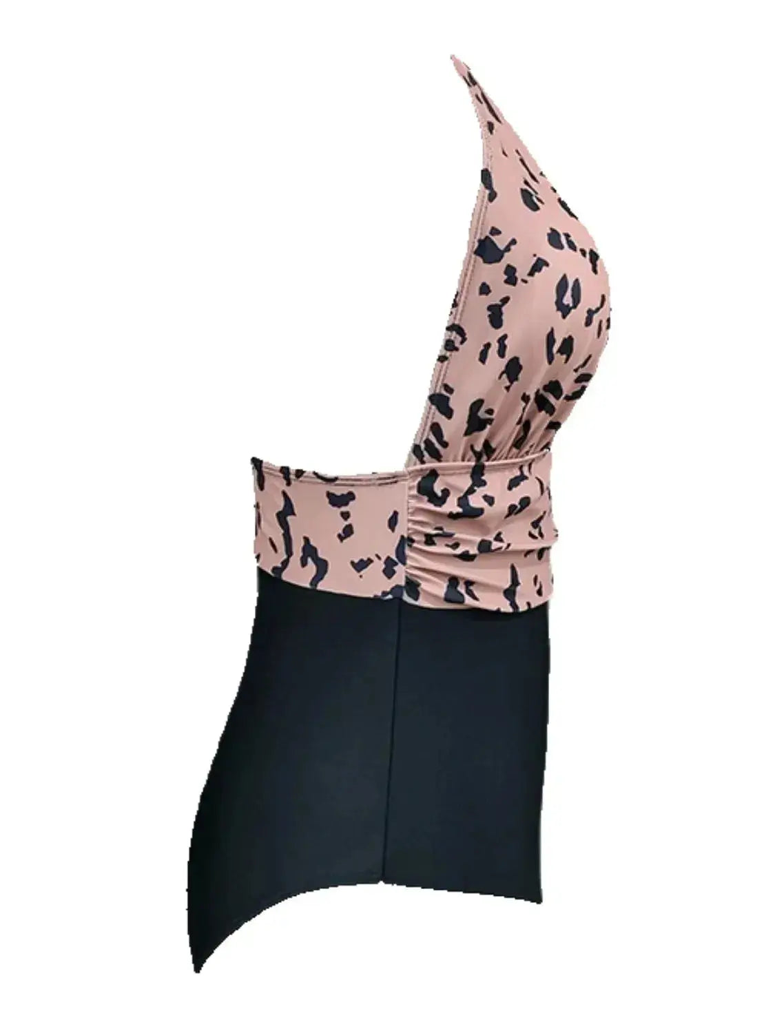 Full Size Leopard Halter Neck One-Piece Swimwear  Style Ratio