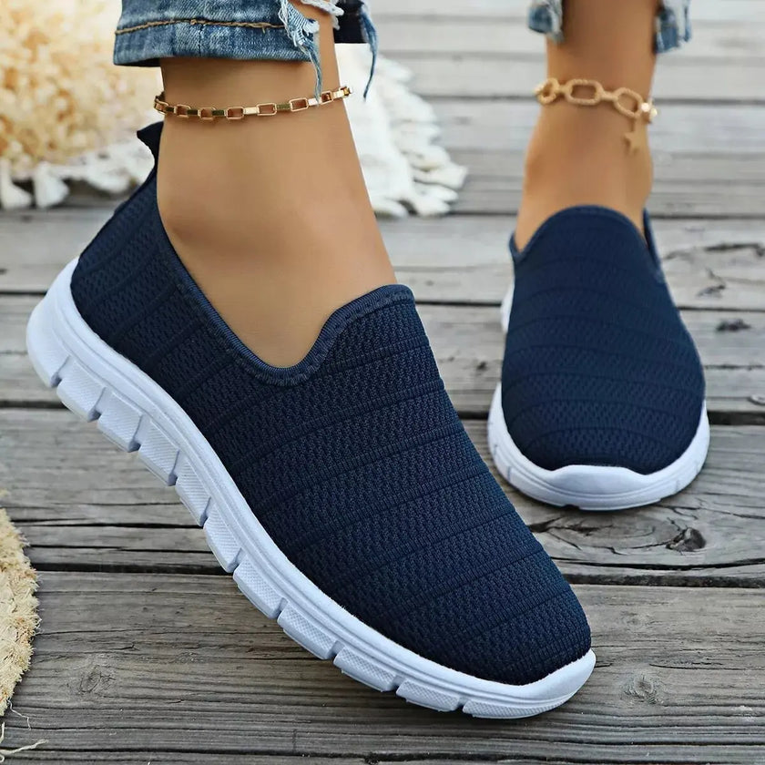 Round Toe Mesh Slip-Ons  Style Ratio