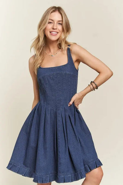 Adora Denim Dress Trendsi