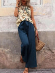 Printed Tank Top and Wide Leg Pants Set  Style Ratio