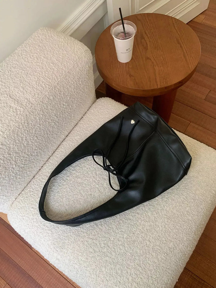 Leather Tied Shoulder Bag  Style Ratio