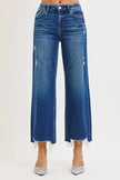RISEN High Rise Raw Hem Crop Wide Leg Jeans  Style Ratio