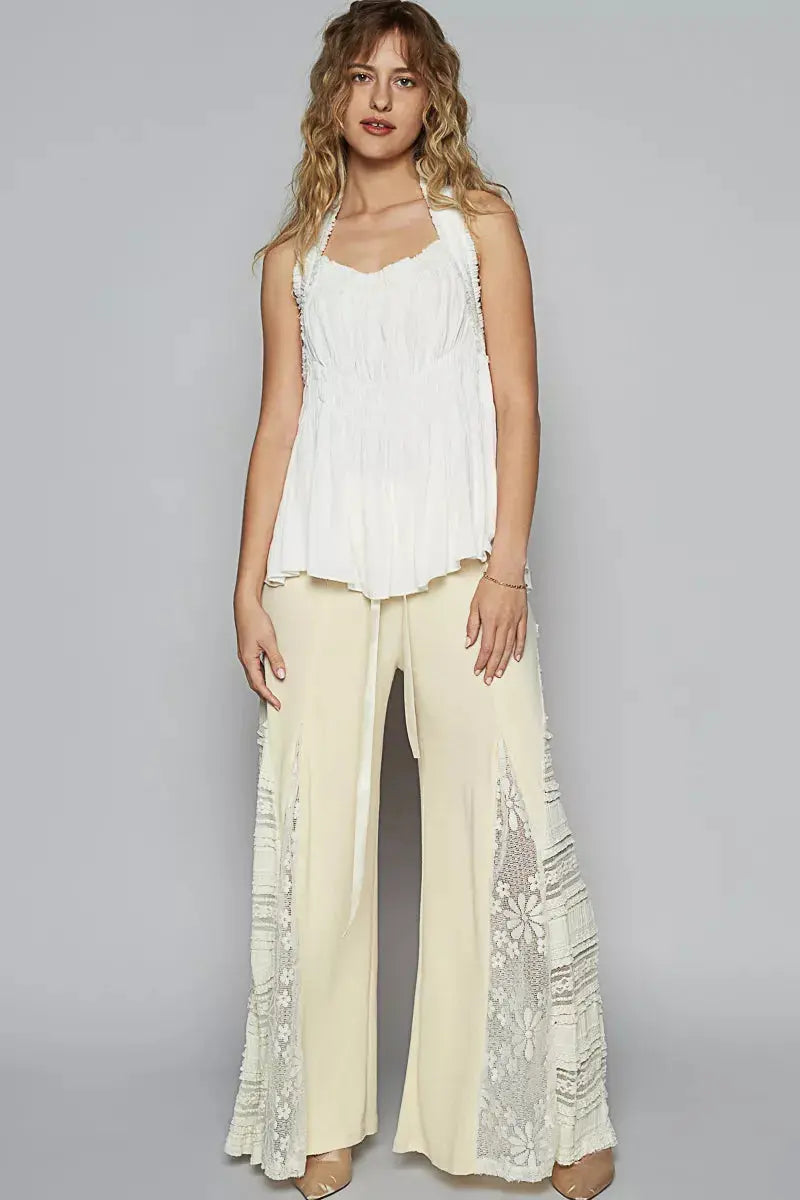 POL Backless Halter Sleeveless Top  Style Ratio