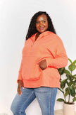 Double Take Quarter-Snap Dropped Shoulder Hoodie  Style Ratio