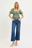 RISEN Tummy Control 4 Way Stretch High Rise Crop Wide Leg Jeans  Style Ratio