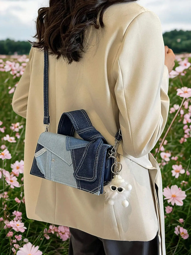 Denim Patchwork Crossbody Bag  Style Ratio