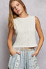 POL Textured Round Neck Cropped Tank  Style Ratio