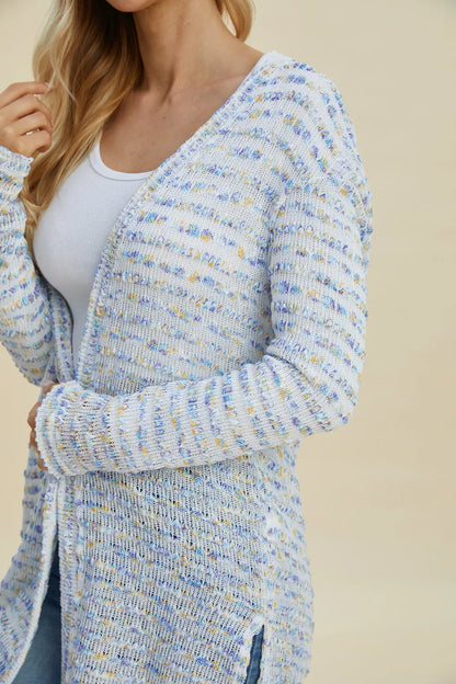 Double Take Open Front Longline Cardigan Trendsi