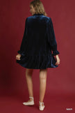 Umgee Velvet Ruffle Trim Mini Dress  Style Ratio