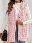 Button-Down Sherpa Hooded Vest Coat  Style Ratio